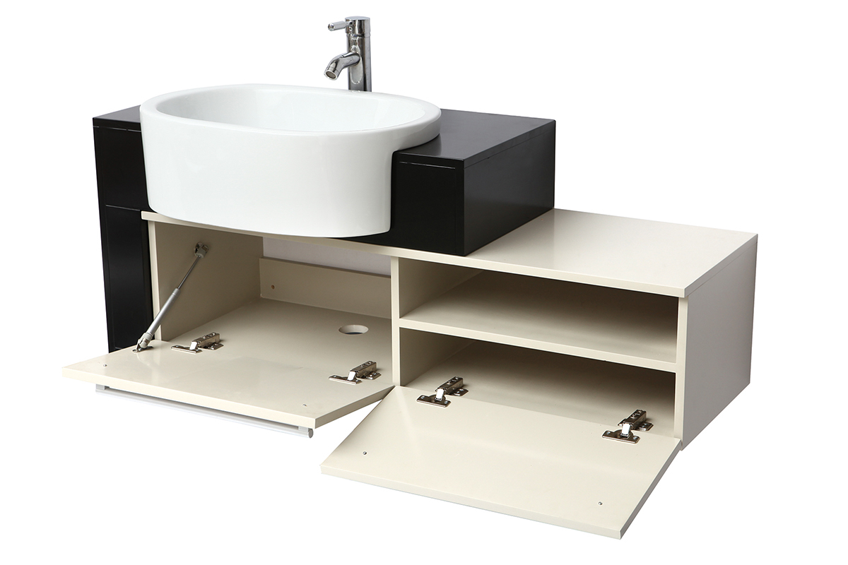 Meuble de salle de bain : vasque, meuble sous vasque et miroir MARLO
