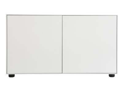 Meuble TV design 2 portes blanc mat L90 cm MARK