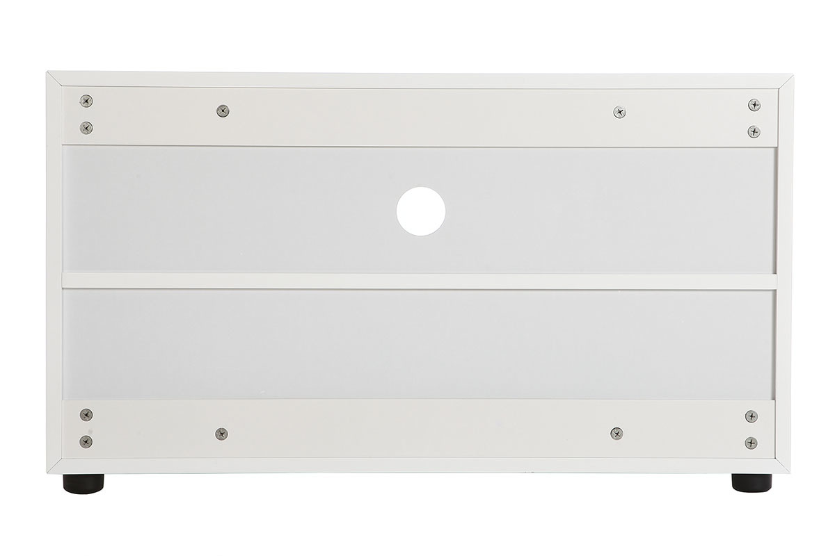 Meuble TV design 90cm blanc mat  1 tiroir MARK