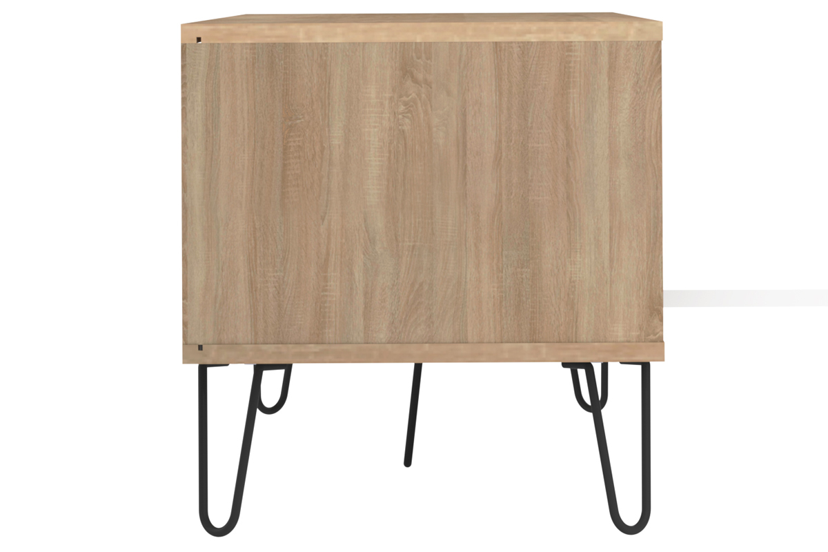 Meuble TV design bois et blanc LUMY