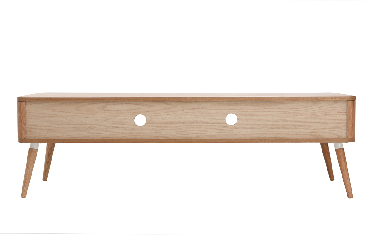Meuble TV design en bois clair L150 cm TOTEM