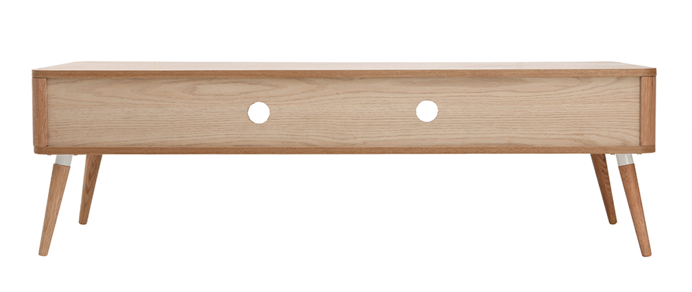 Meuble TV design en ch�ne clair TOTEM