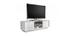 Meuble TV design L138 cm blanc laqué brillant COMO