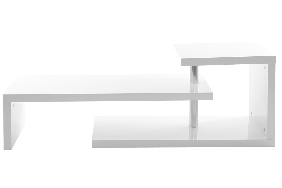 Meuble TV design laqu� blanc TURN