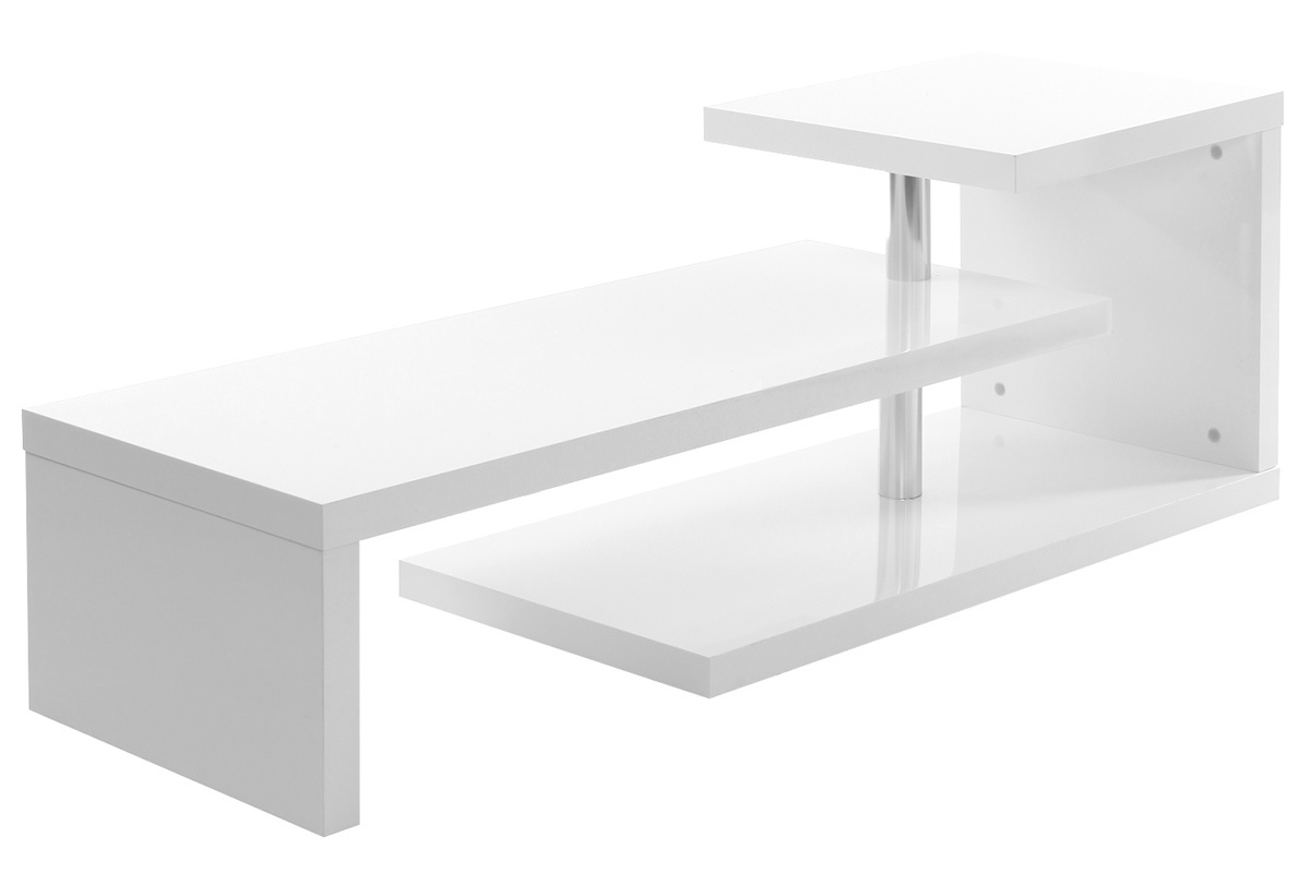 Meuble TV design laqu� blanc TURN