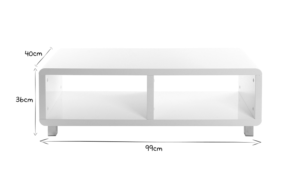 Meuble TV design laqu� noir PIXY