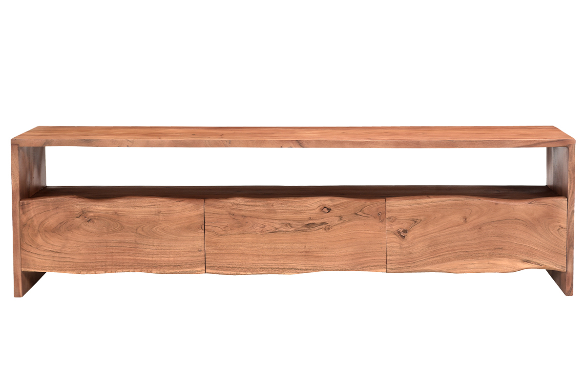 Meuble TV en bois massif 3 tiroirs L180 cm BOHEMIAN