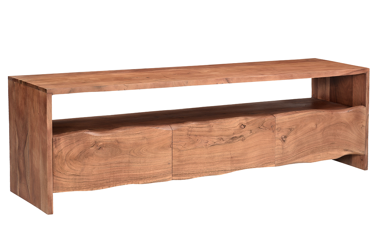 Meuble TV en bois massif 3 tiroirs L180 cm BOHEMIAN