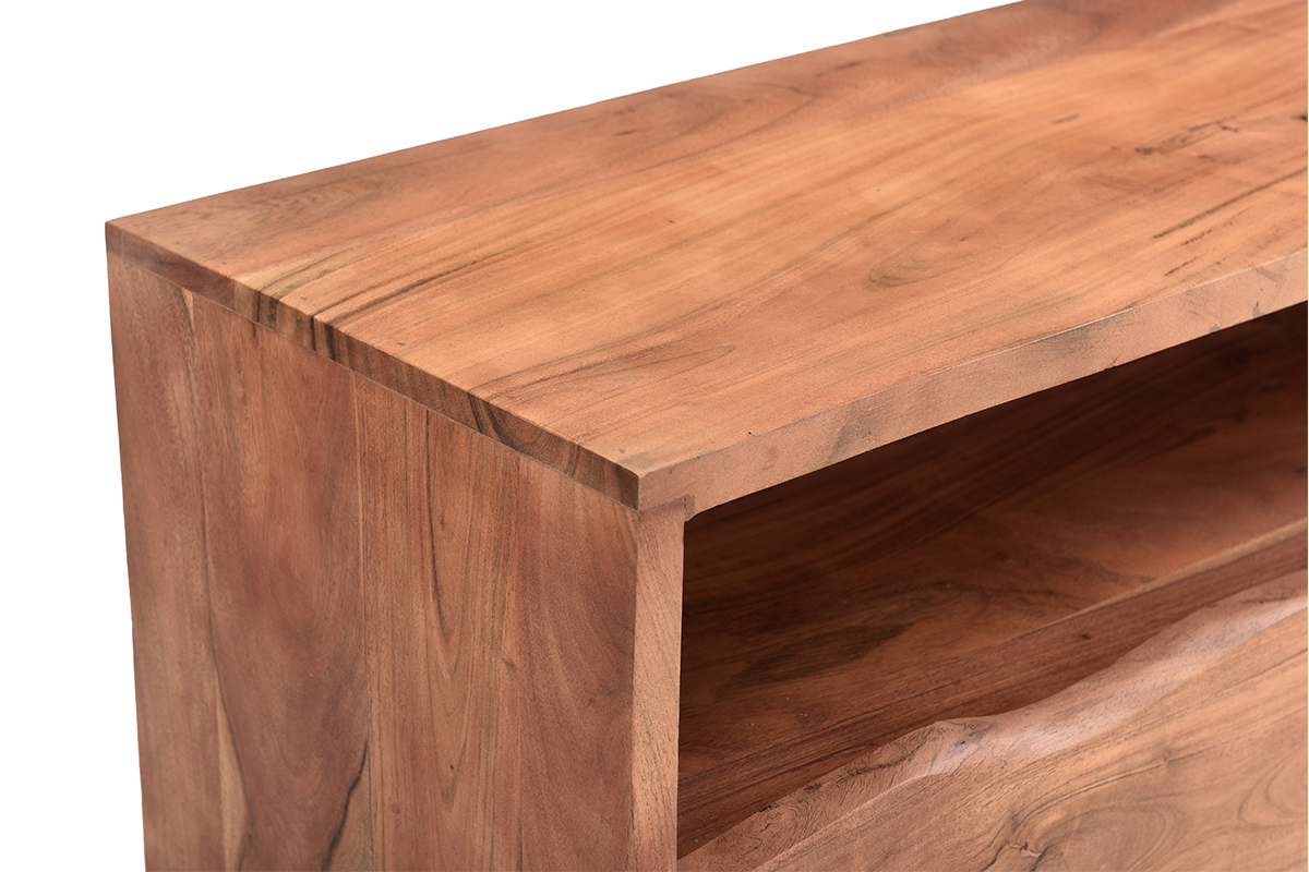 Meuble TV en bois massif 3 tiroirs L180 cm BOHEMIAN