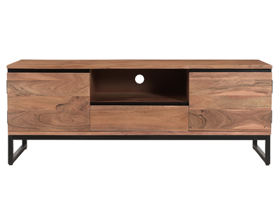 Meuble TV en bois massif L135 cm HOORN