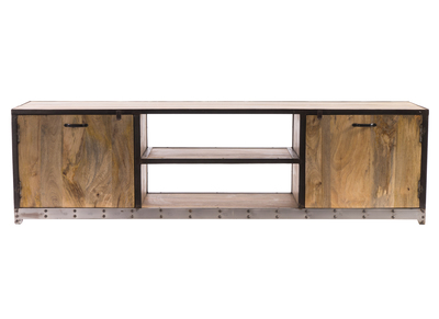 Meuble TV industriel en manguier massif L178 cm INDUSTRIA