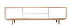 Meuble TV scandinave bois et blanc 180cm SID