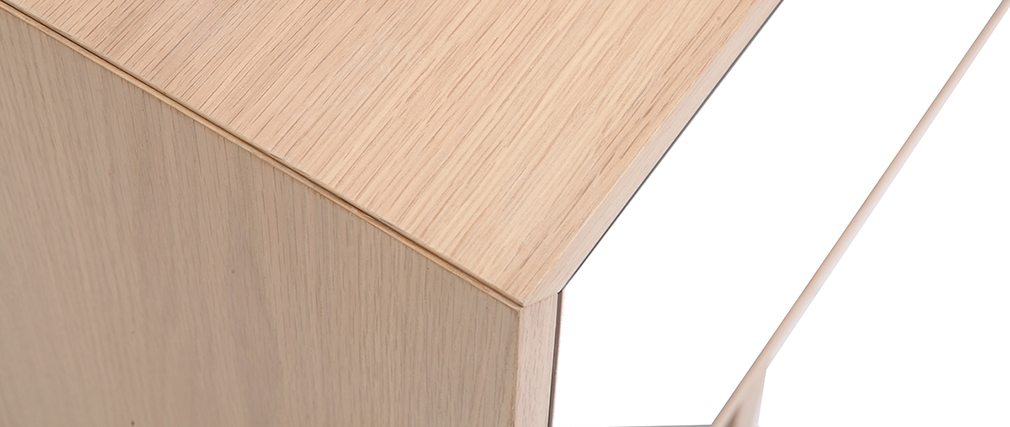 Meuble TV scandinave bois et blanc 180cm SID