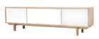 Meuble TV scandinave bois et blanc 180cm SID