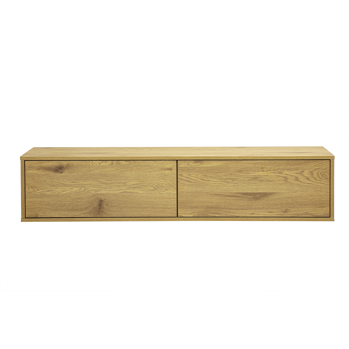 Meuble TV suspendu finition bois clair chêne L140 cm FLEXO Meuble TV suspendu finition bois clair chêne L140 cm FLEXO