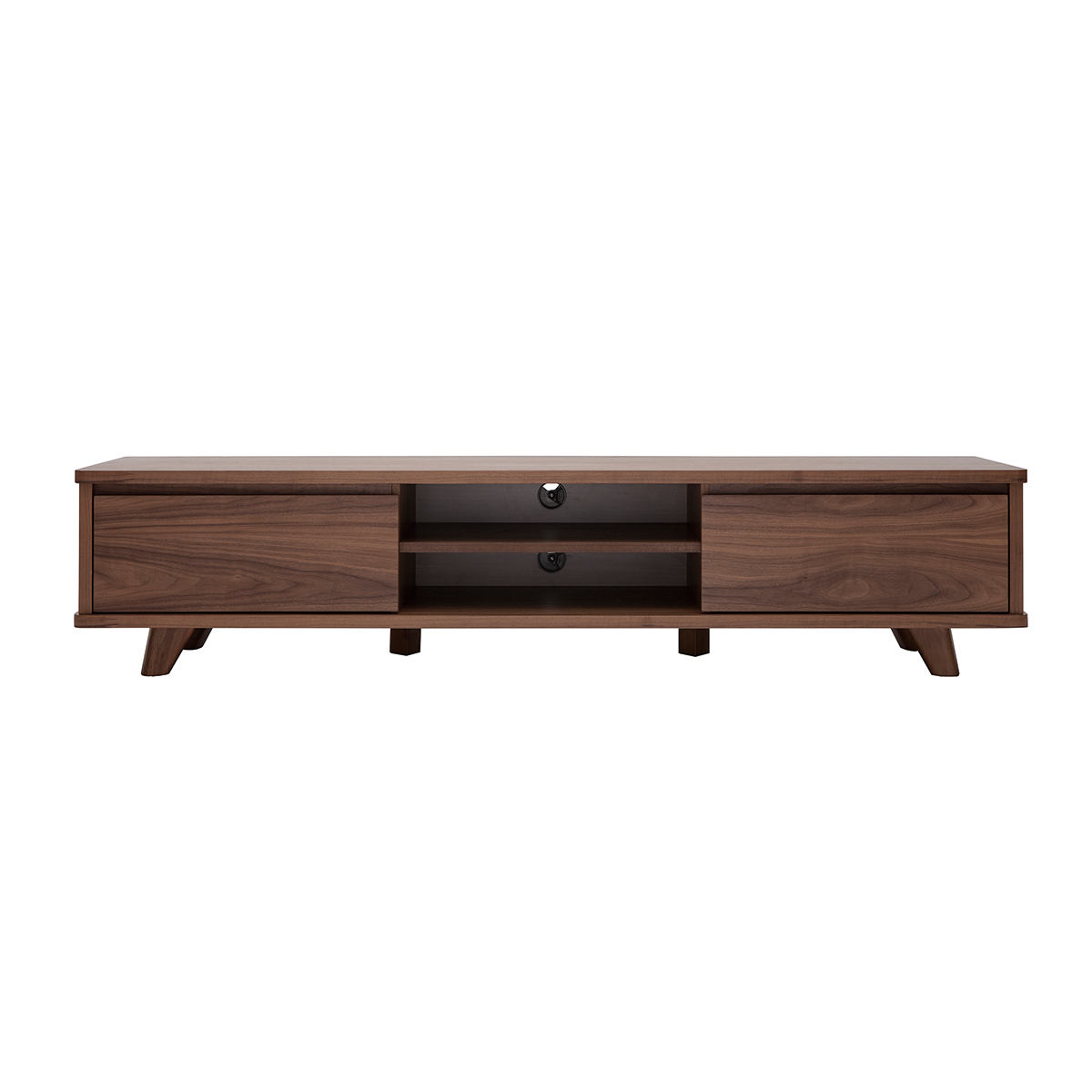 Meuble TV vintage bois foncé noyer 2 portes L180 cm FIFTIES Meuble TV vintage bois foncé noyer 2 portes L180 cm FIFTIES