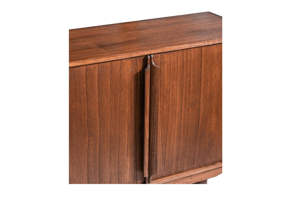 Meuble TV vintage en bois fonc� 3 portes L160 cm SEVEN