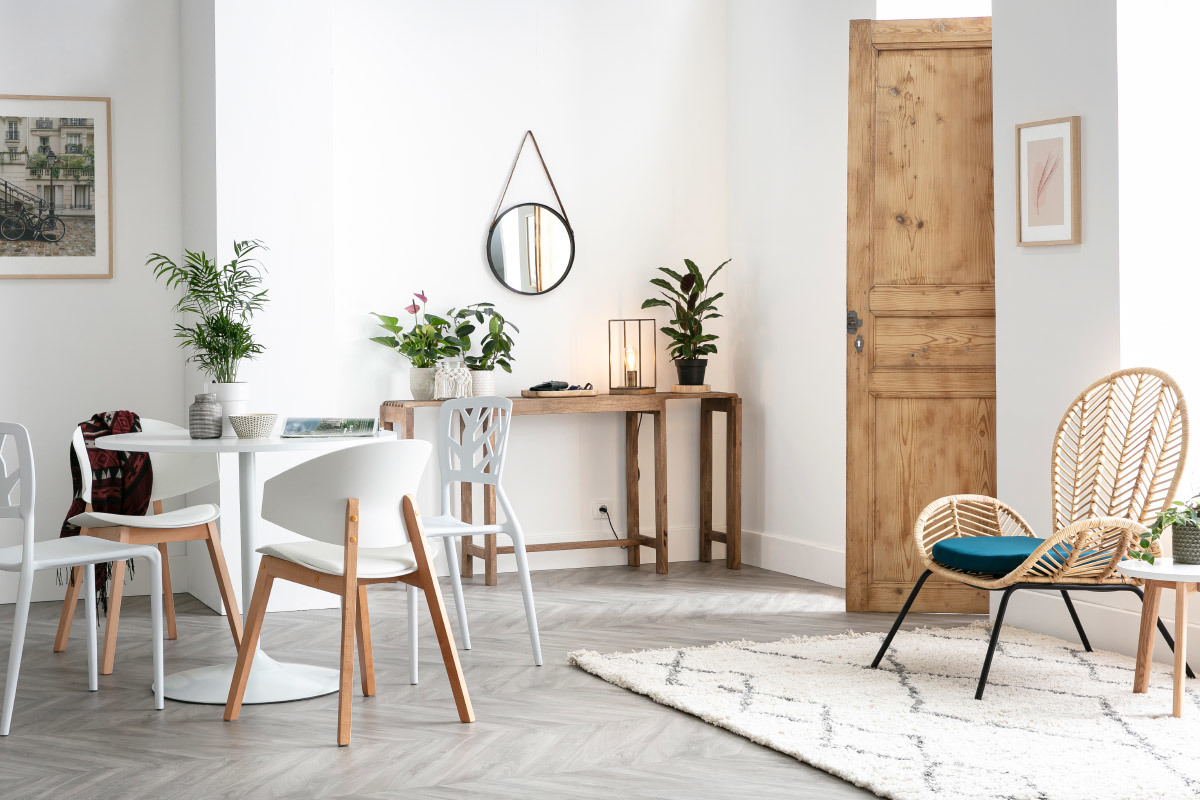 Miroir rond design m�tal noir 40cm KARL