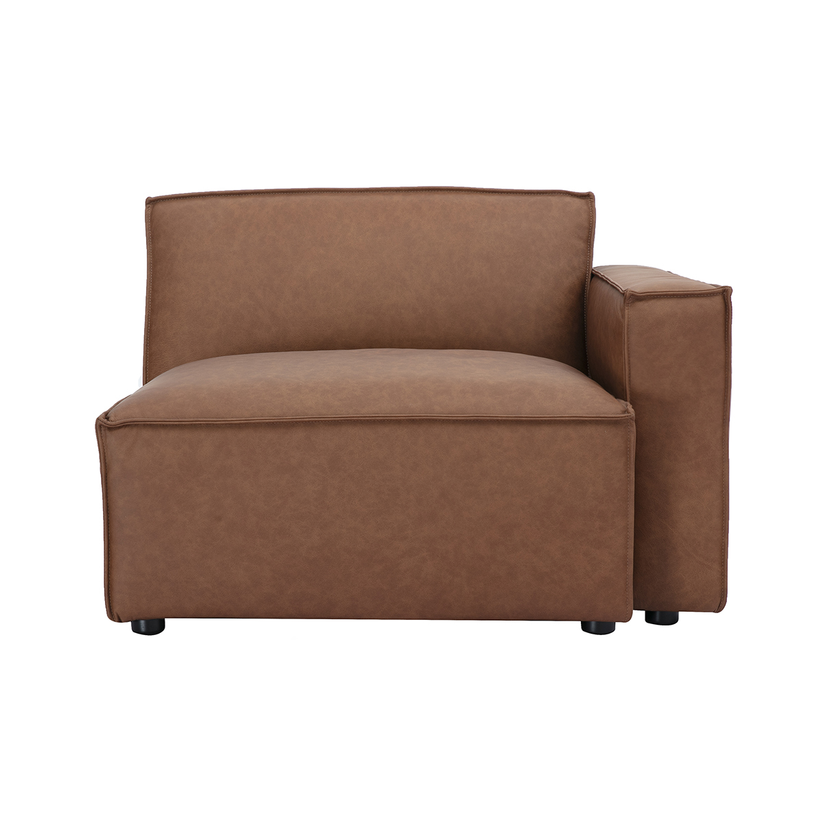 Module d'angle droit pour canapé en cuir marron SPLIT Module d'angle droit pour canapé en cuir marron SPLIT