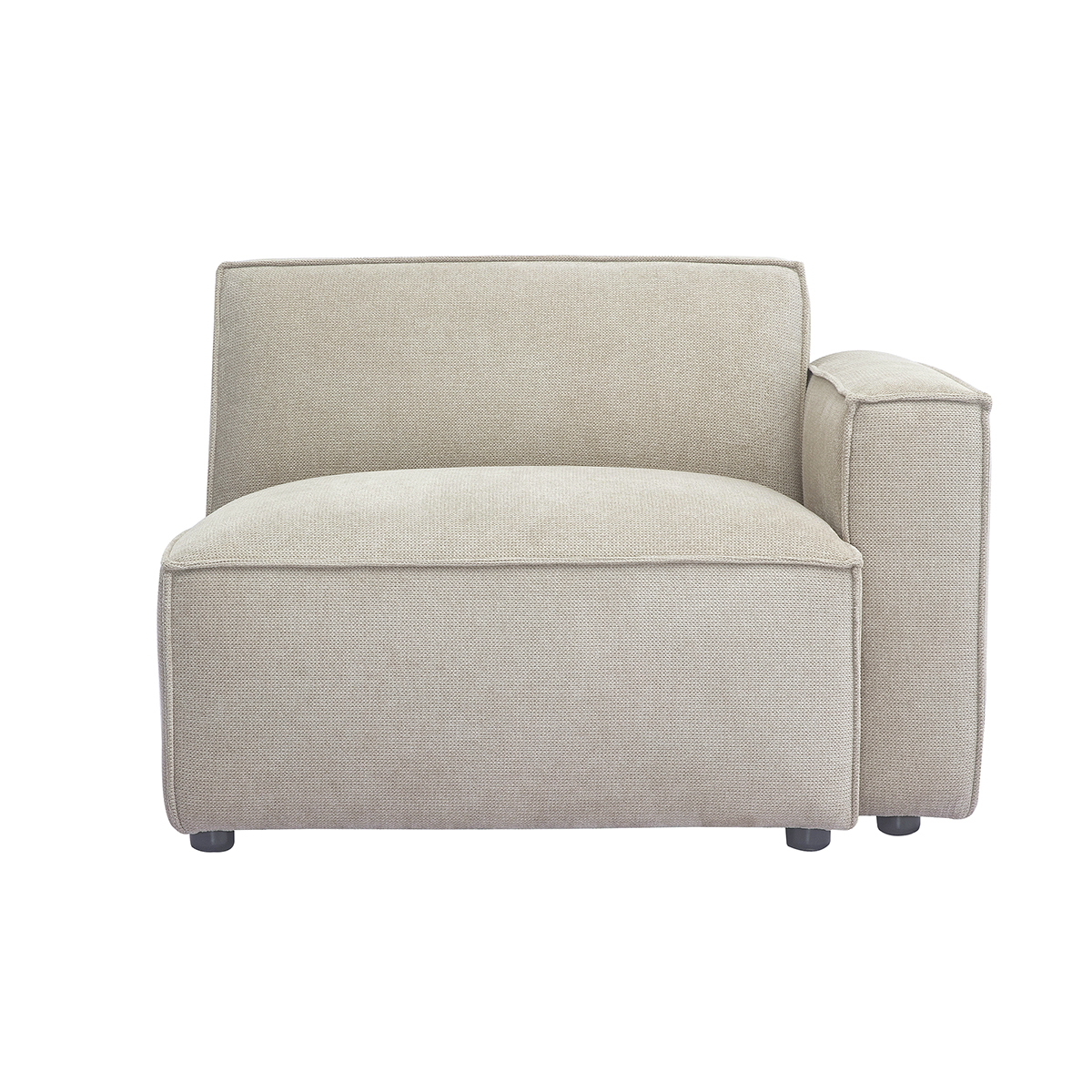 Module d'angle droit pour canapé en tissu chenille beige SPLIT Module d'angle droit pour canapé en tissu chenille beige SPLIT