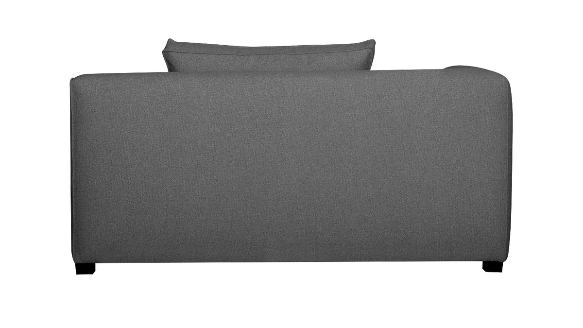 Module d'angle gauche moderne pour canapé en tissu gris anthracite PLURIEL