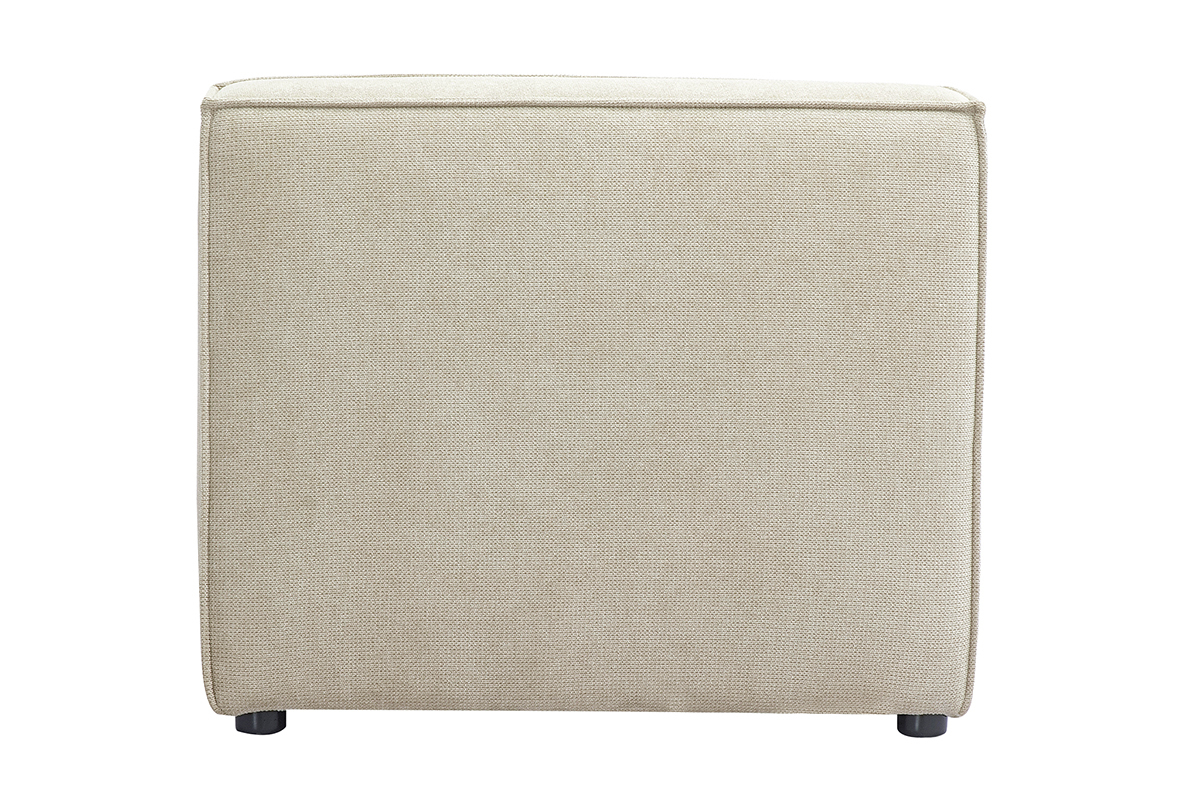 Module droit SPLIT en tissu chenille beige, vue de face.