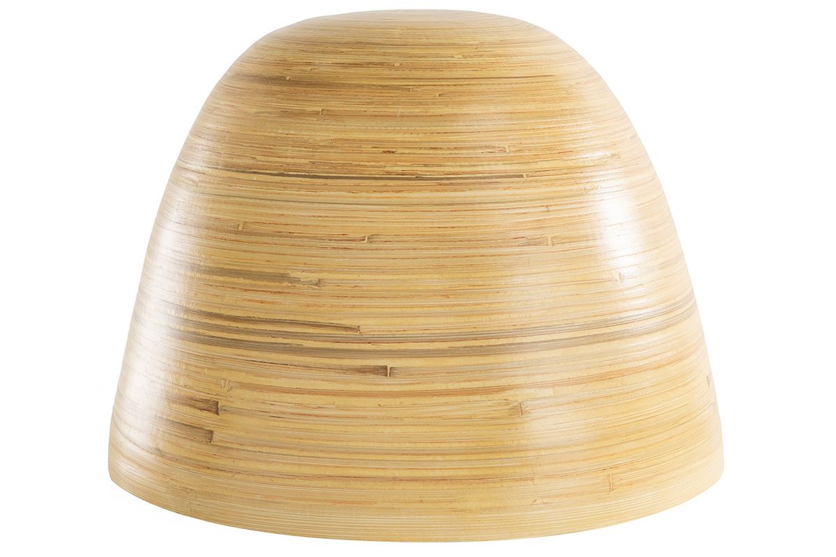 Niche pour chat et chien design en bambou laqu�e bleu canard YODO