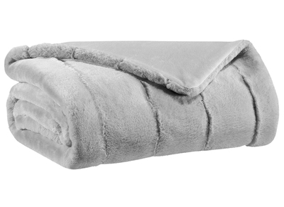 Plaid doux gris perle 140 x 180 cm CALIN