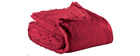 Plaid en velours rouge 135 x 200 cm PESCA
