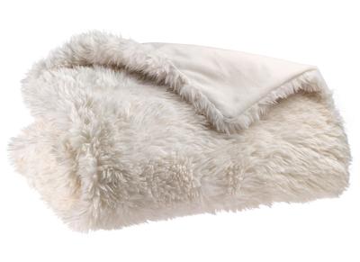 Plaid imitation fourrure &eacute;cru 140 x 180 cm ALPIN