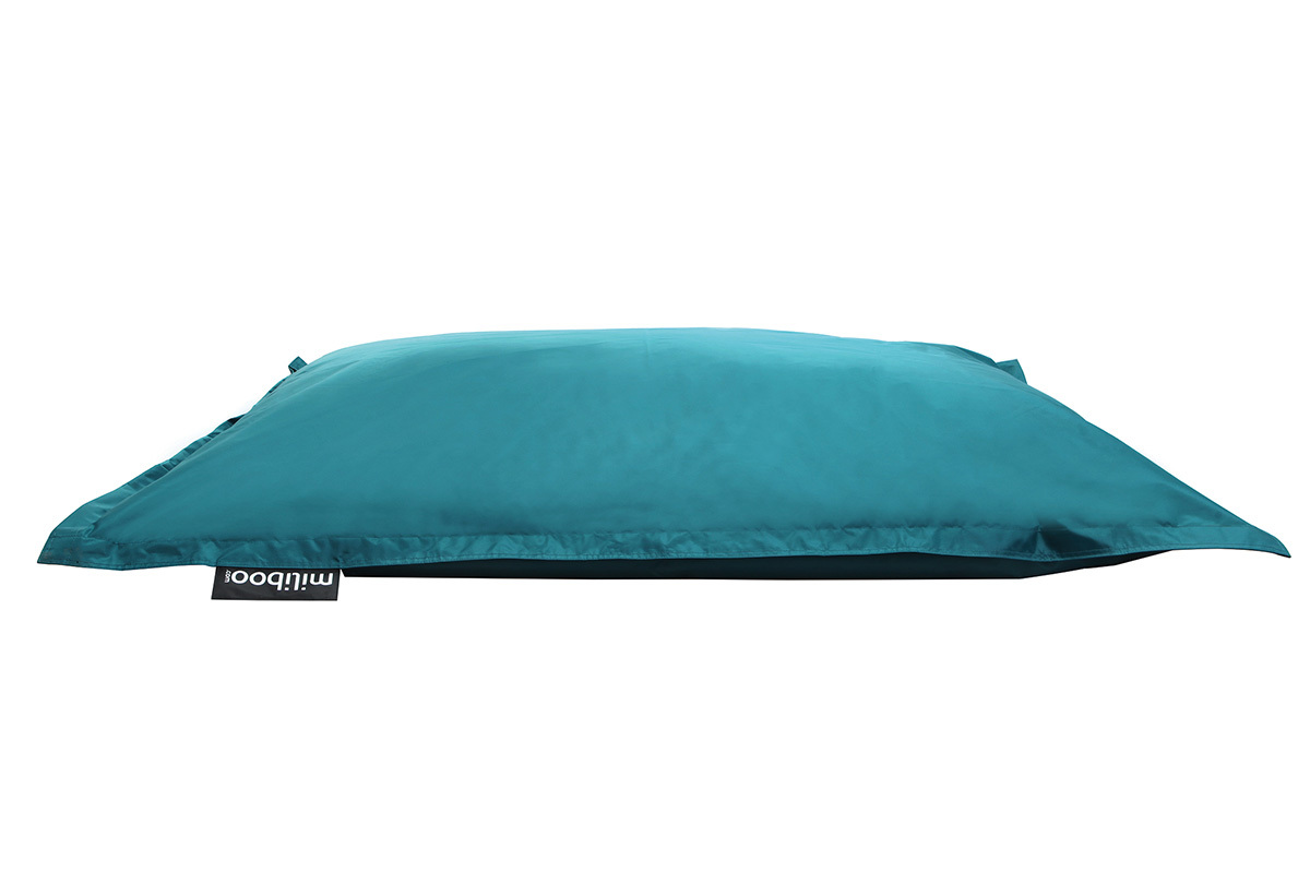 Pouf gant design polyester bleu canard BIG MILIBAG
