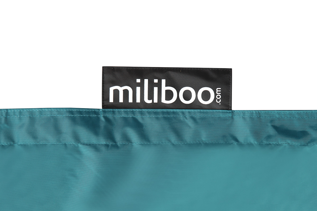 Pouf gant design polyester bleu canard BIG MILIBAG