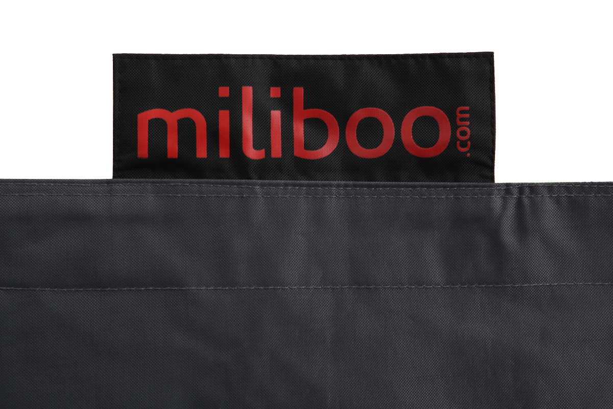 Pouf g�ant design polyester gris BIG MILIBAG