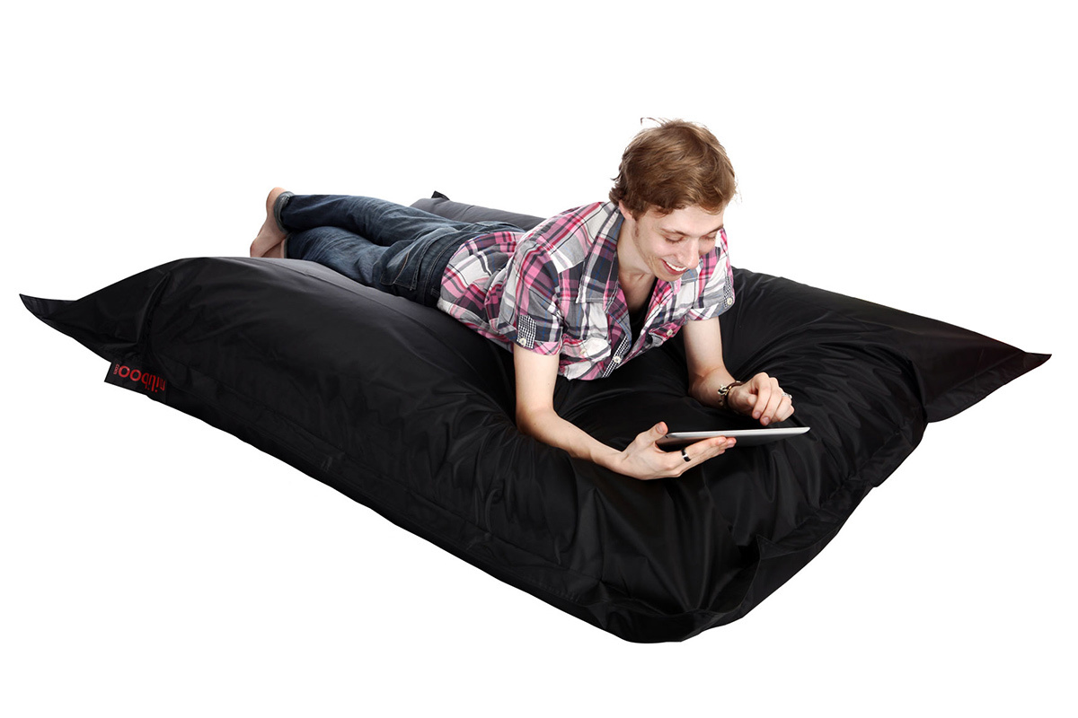 Pouf gant design polyester noir BIG MILIBAG