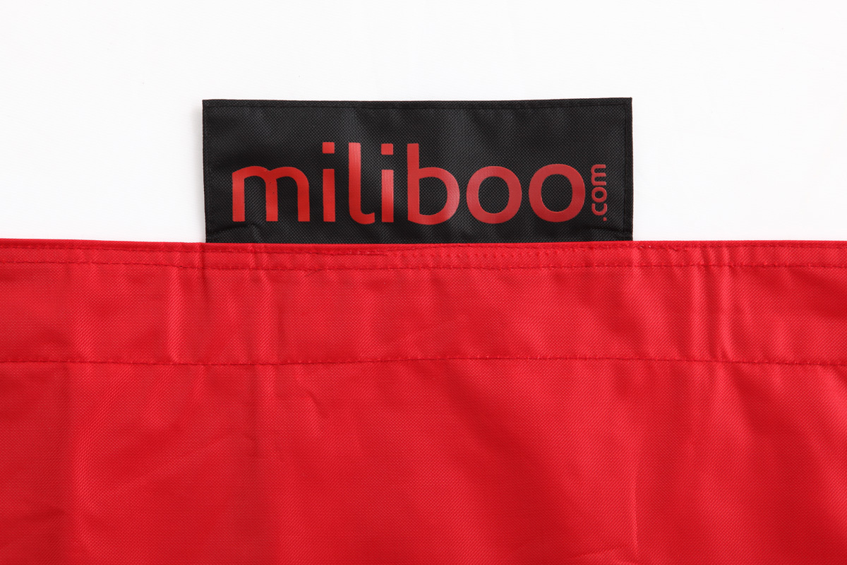Pouf gant design polyester rouge BIG MILIBAG