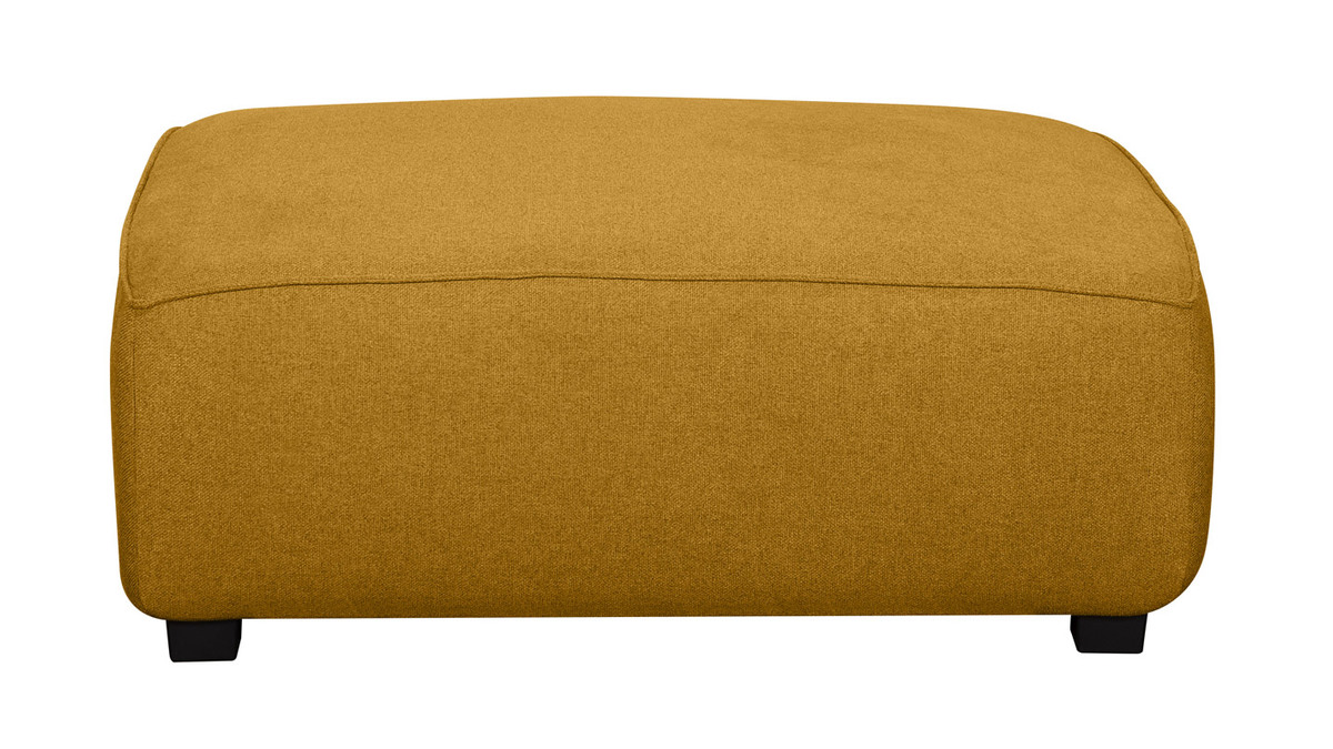 Pouf module de canapé en tissu jaune cumin PLURIEL