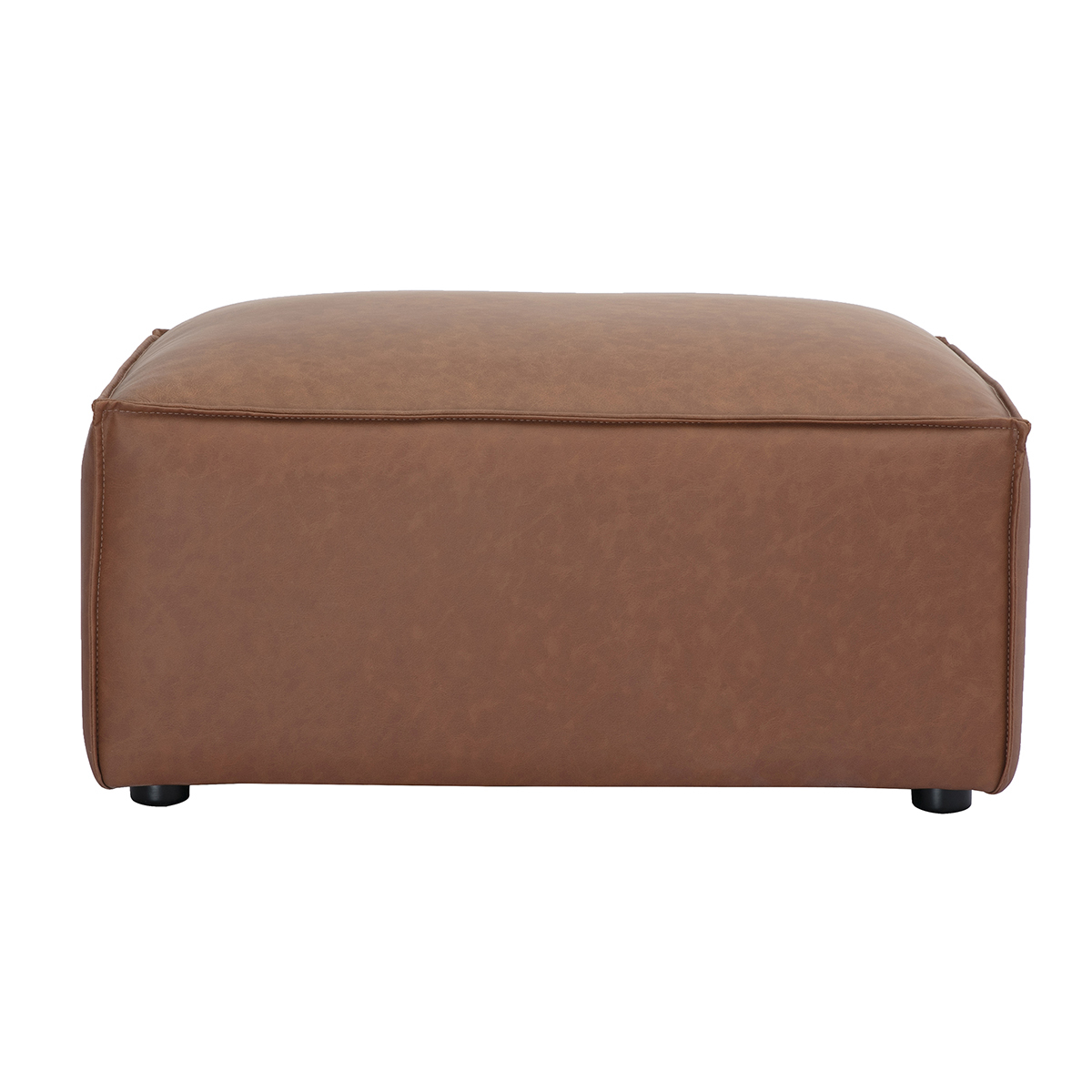 Pouf repose pieds en cuir marron SPLIT Pouf repose pieds en cuir marron SPLIT