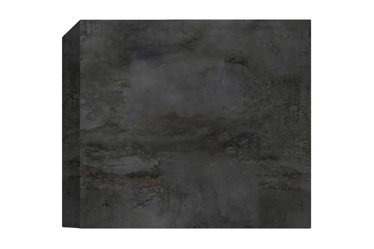 Rangement mural ferm� carr� finition m�tal gris fonc� L55 cm ETERNEL