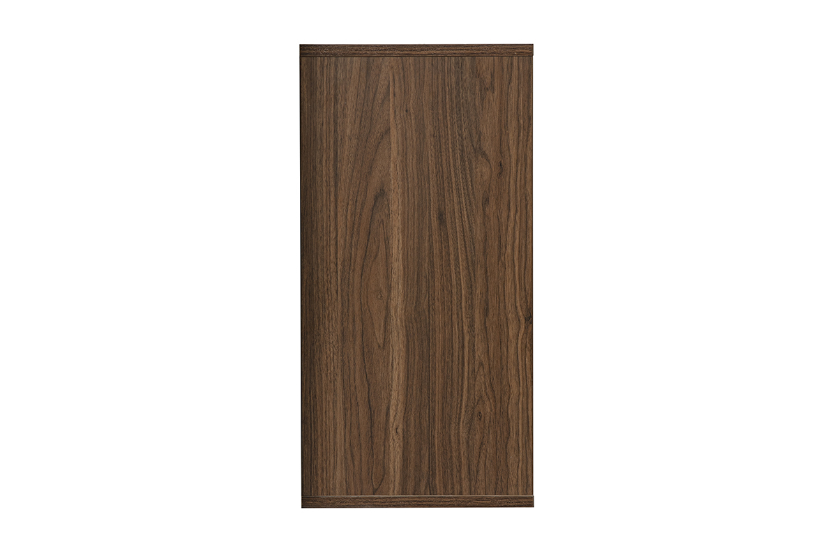Rangement mural finition bois fonc� noyer L30 cm FLEXO, vue de profil