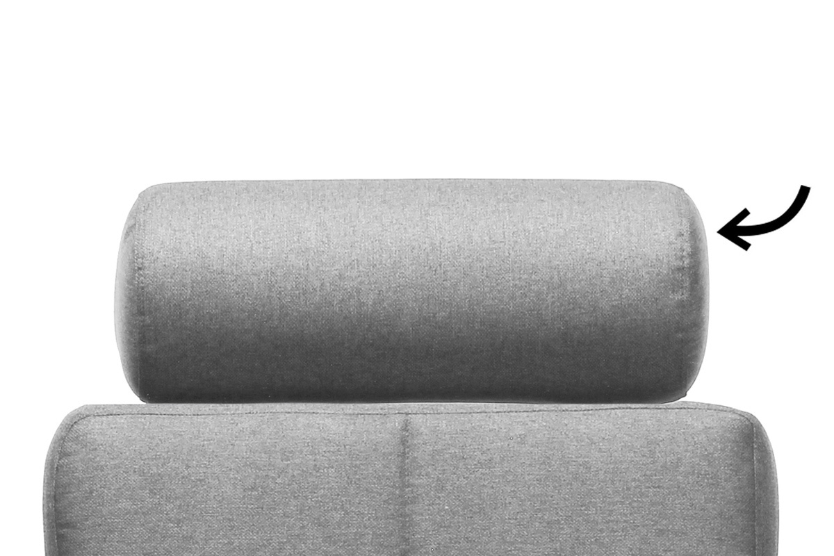 Repose-tte amovible en tissu gris clair ELFE