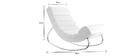 Rocking chair design blanc TAYLOR
