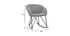 Rocking chair design effet velours texturé terracotta RHAPSODY