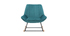 Rocking chair design en velours bleu pétrole BILLIE