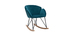 Rocking chair design en velours bleu pétrole RHAPSODY