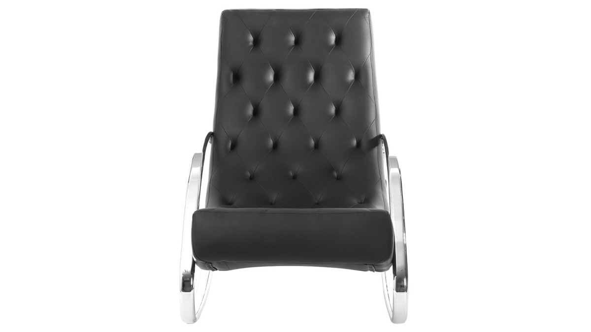 Rocking chair design noir CHESTY