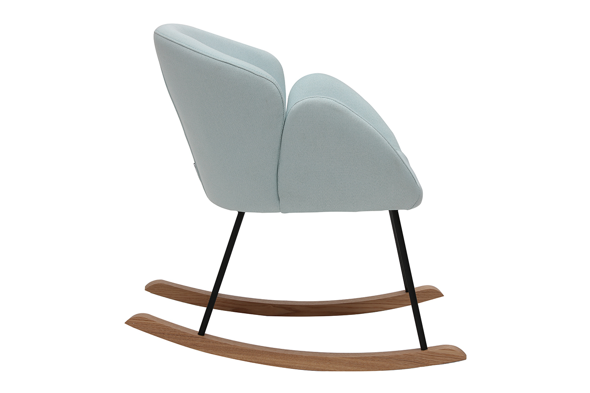 Rocking chair design tissu menthe � l'eau RHAPSODY