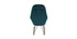 Rocking chair scandinave en velours bleu pétrole JHENE