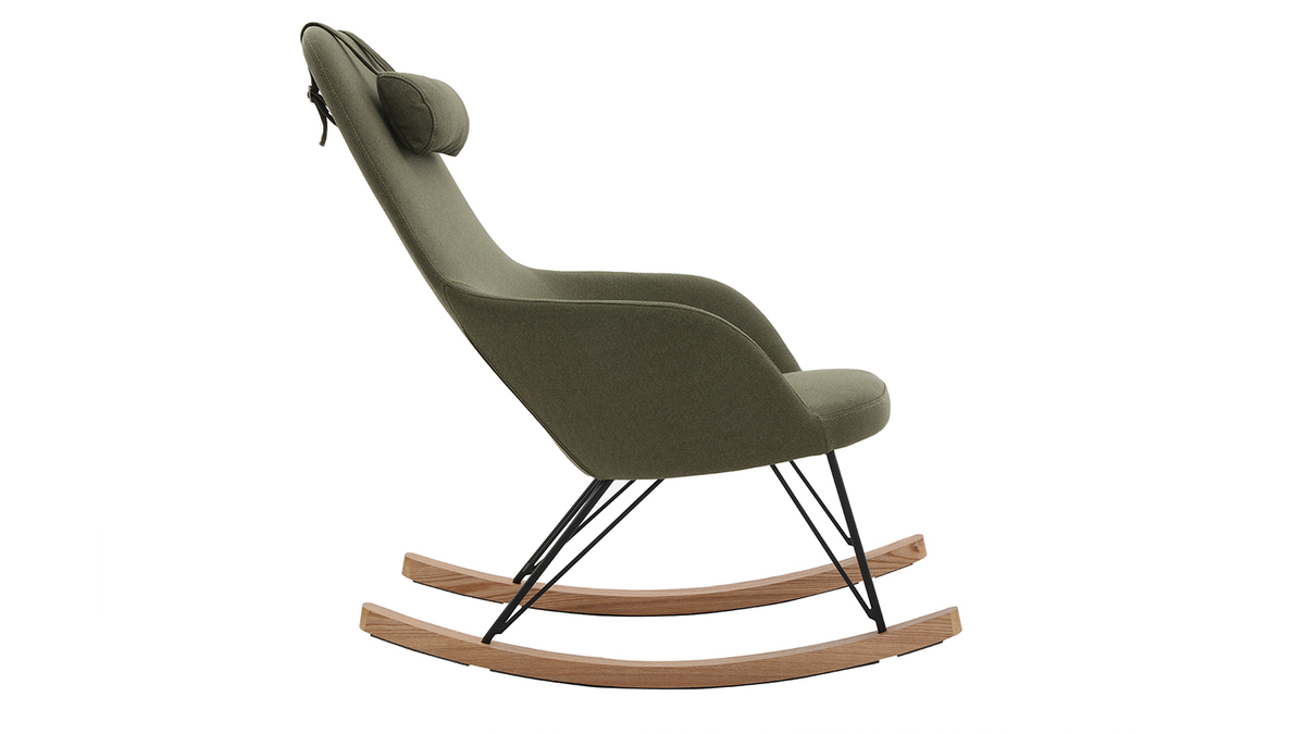 Rocking chair scandinave kaki JHENE