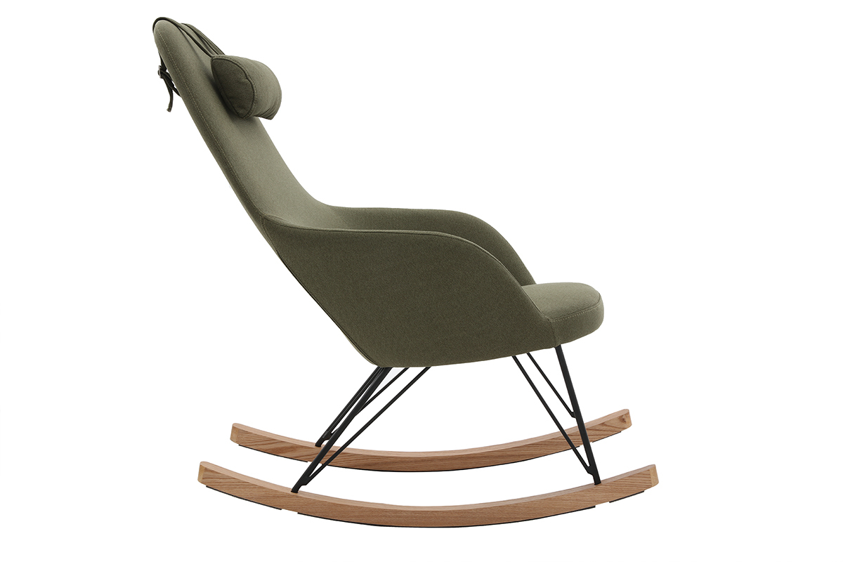 Rocking chair scandinave kaki JHENE