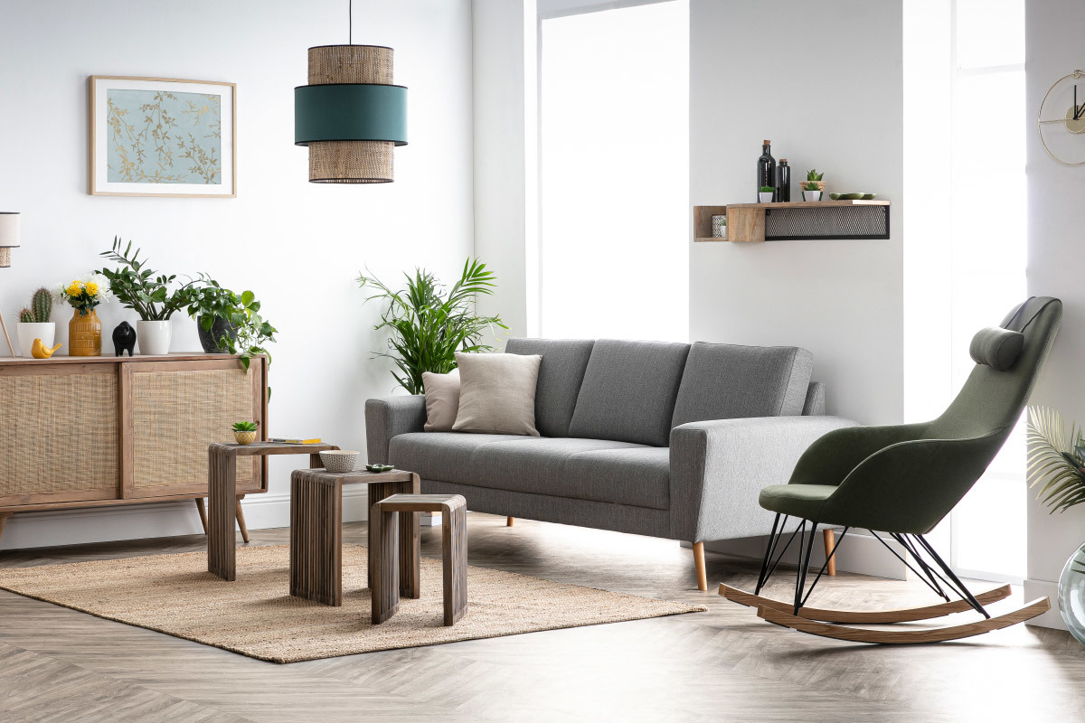 Rocking chair scandinave kaki JHENE